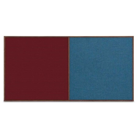 United Visual Products Enclosed Corkboard, 3 Door, 96"x48", 4" Fra UV3406-GOLD-FORBO